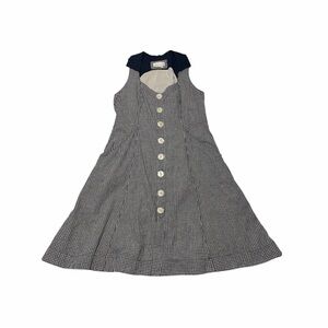 Anthropologie Dress Sz 14 Camelia Collared‎ Button Front Gingham Cottagecore